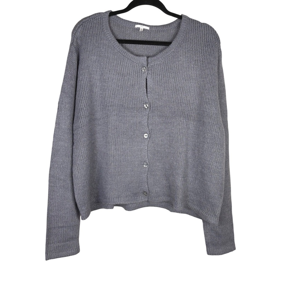 NIA Plus Ariana Grey Knit Button Down Long Sleeve Cardigan Sweater Size 1X - Picture 4 of 6